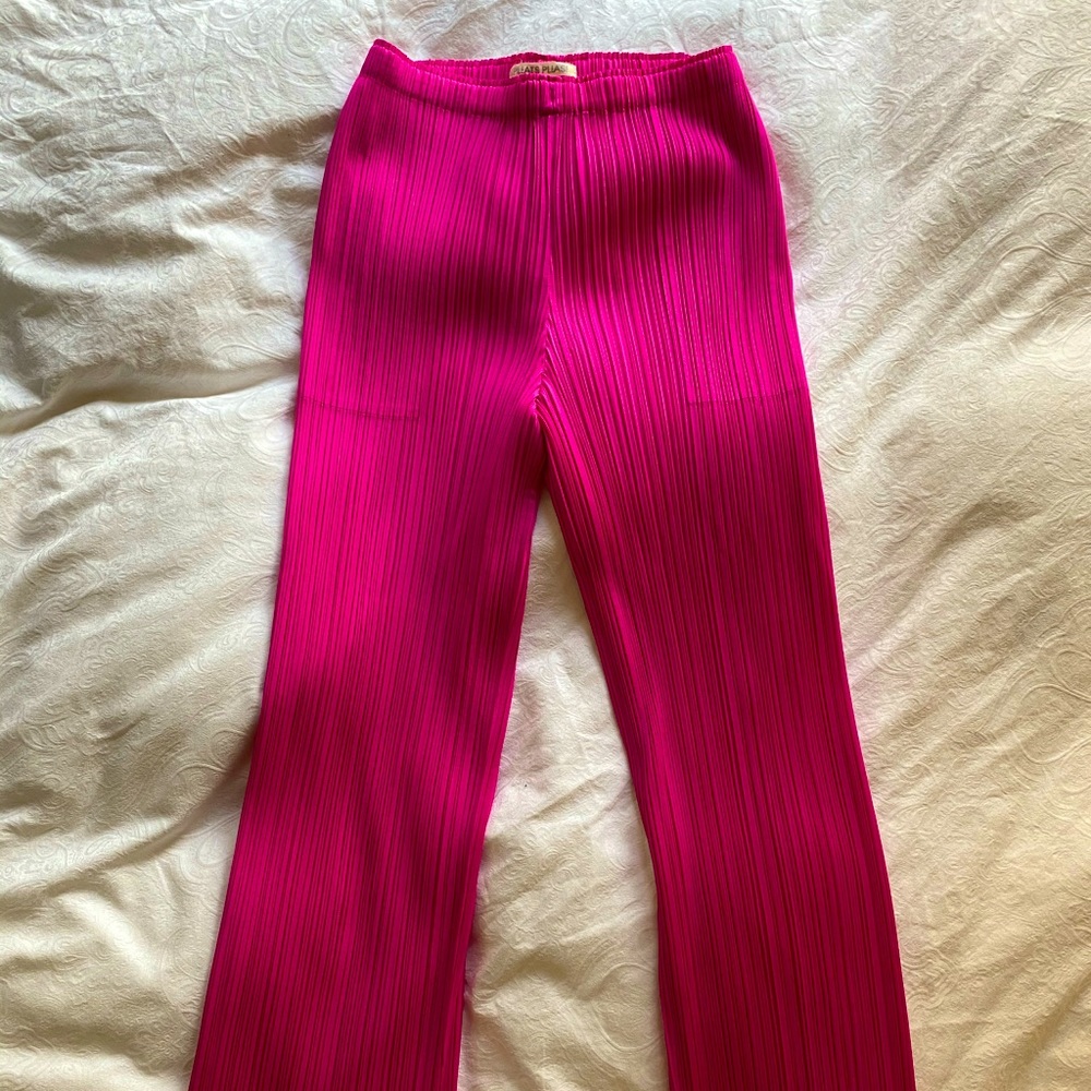 Pleats Please Issey Miyake Magenta Pants